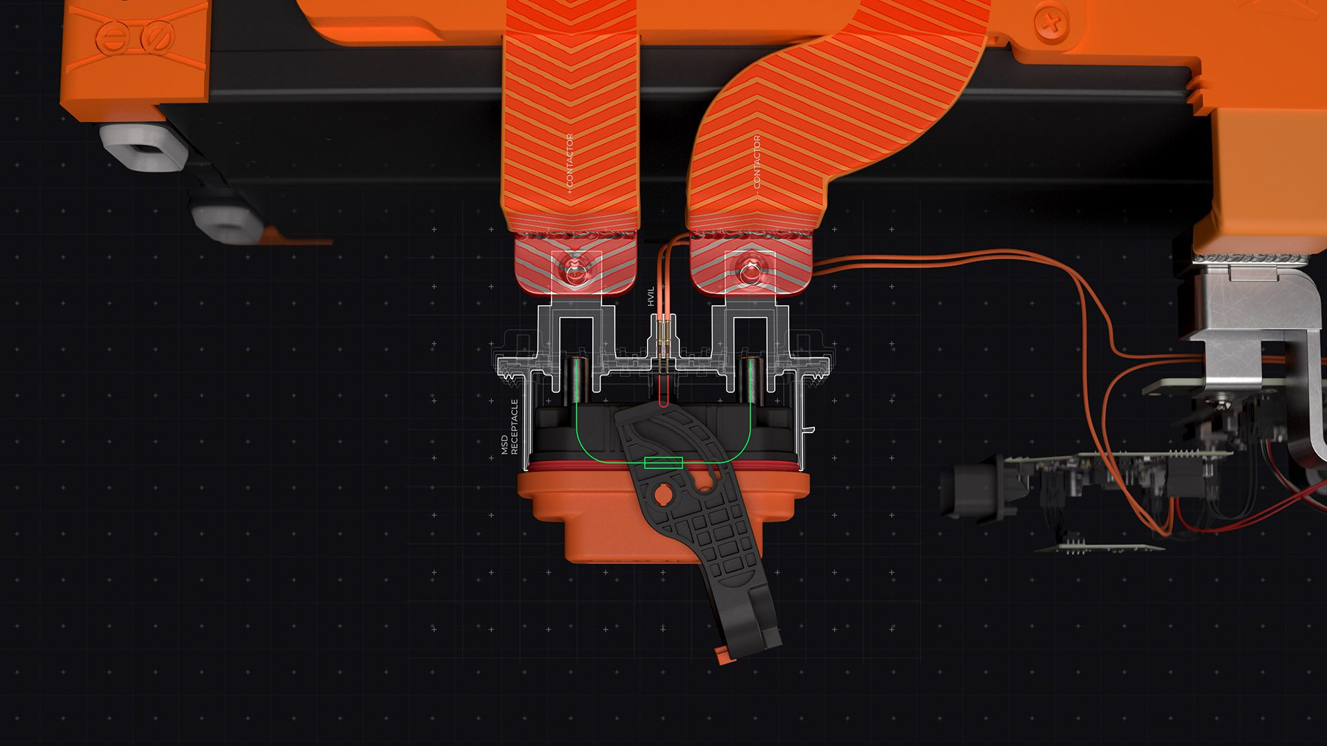 Service disconnect locations and voltage segmentation